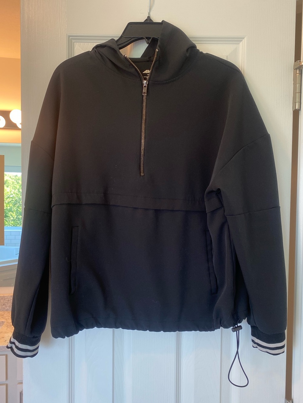 Avia Black Half-Zip Hooded Pullover